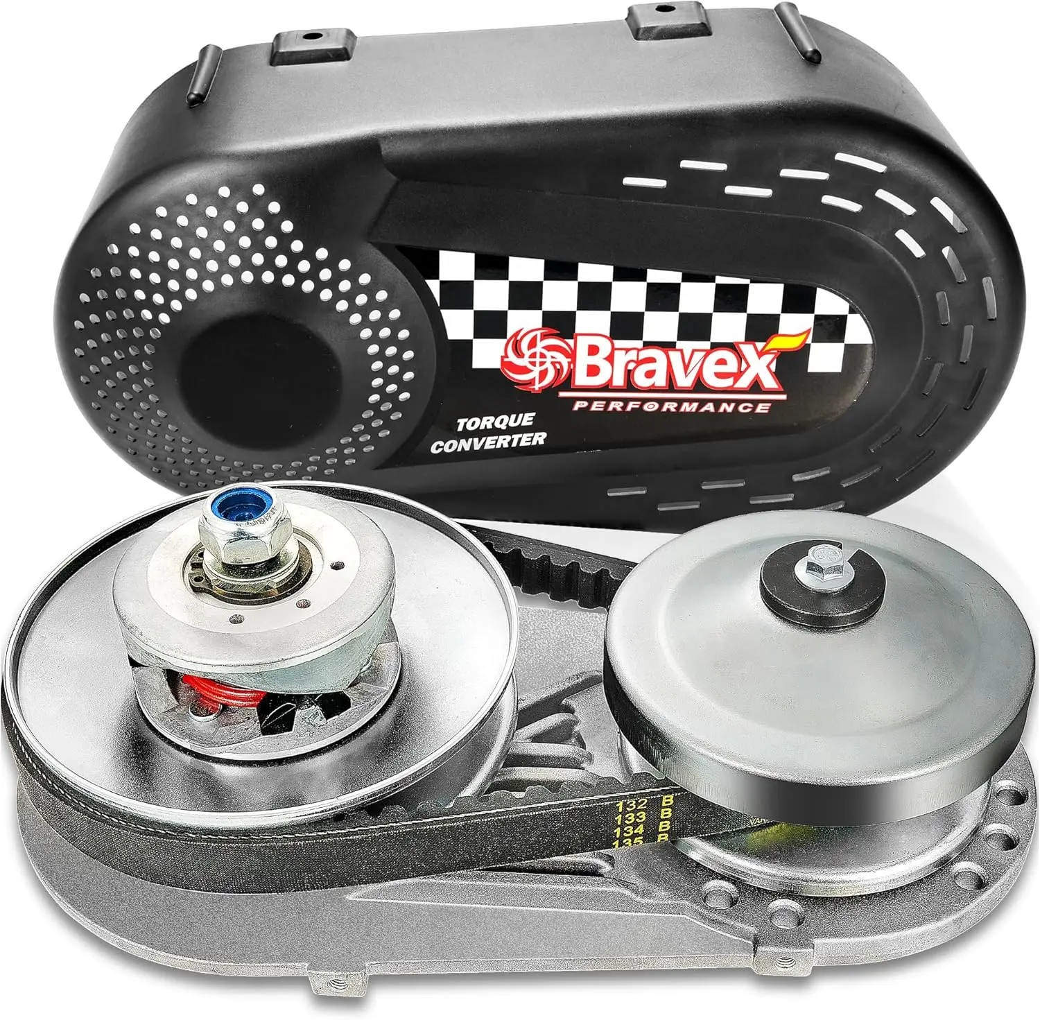 Complete Torque Converter for Predator 212 Go Kart Clutch Kit Set 3/4inch 10T #40/41 and 12T #35 Chain Replacement