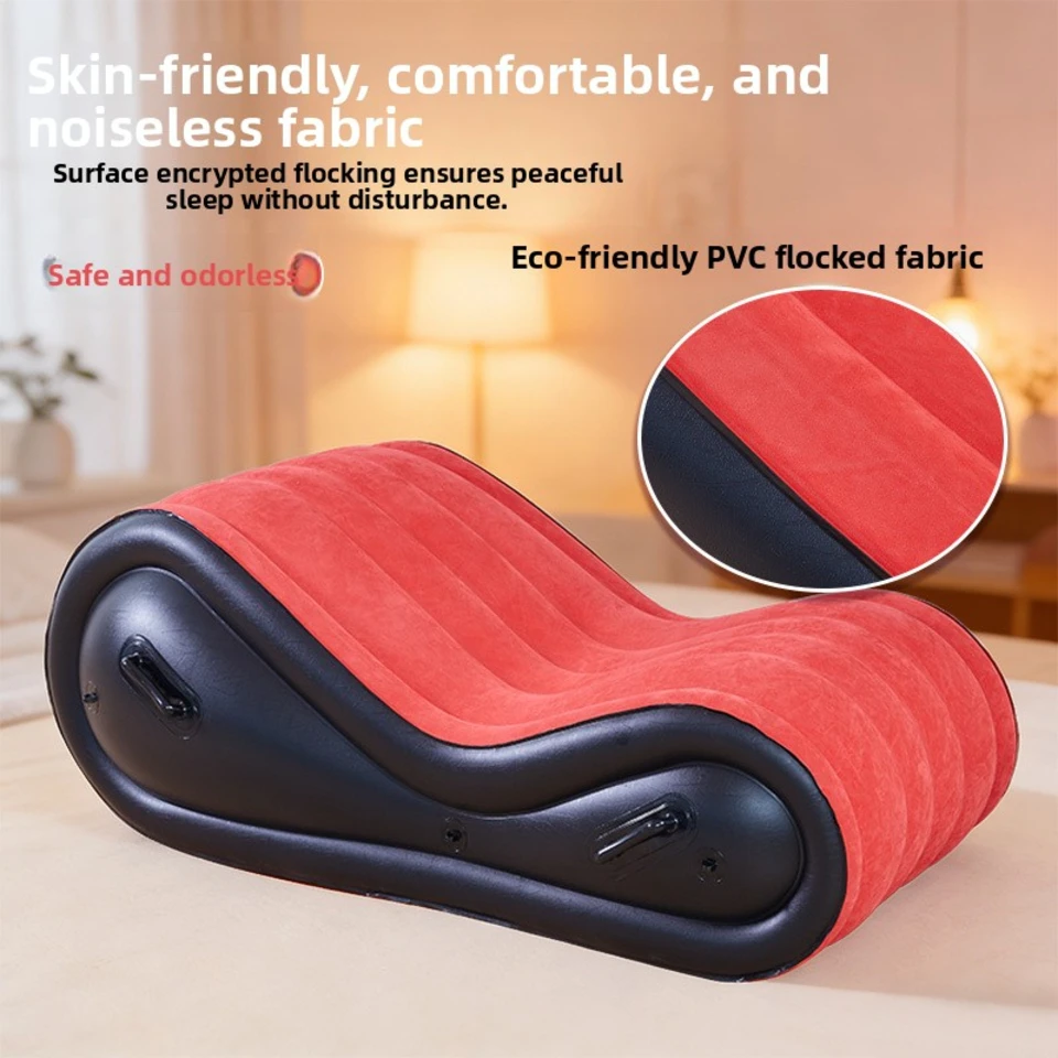 Inflatable Sex Sofa With Cuff Kit BDSM Furniture SM Play Adult Toys For For Couples Position Support G-point Love Pad PVC Pillow view 5