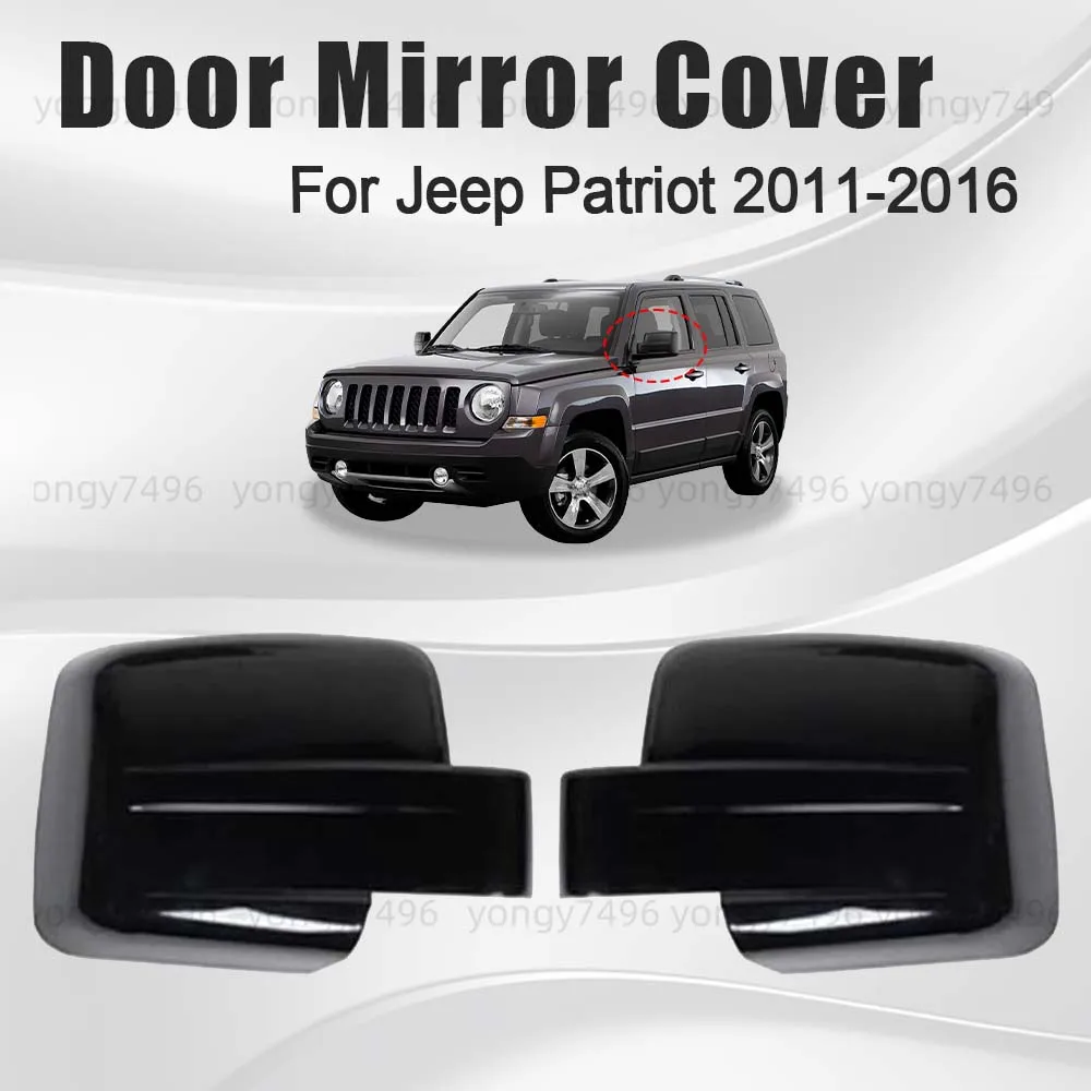 Car Upgrade Glossy Black Carbon Fiber Chrome Silver Door Mirror Cover For Jeep Patriot 2011 2012 2013 2014 2015 2016 Accessories