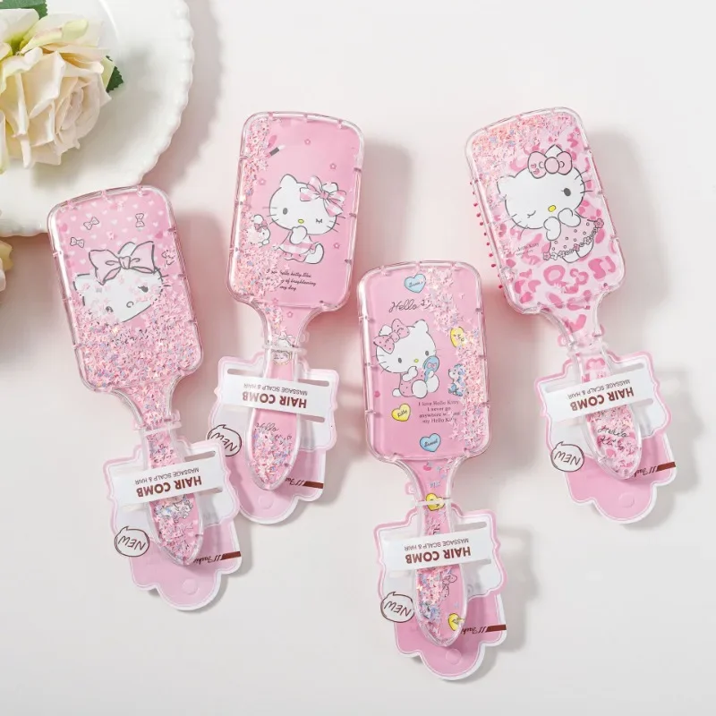 Sanrio Hello Kitty Air Cushion Comb Anime Cartoon Cute KT Cat Fashion Charm Hairdressing Comb Girl&Child Home Goods Holiday Gift