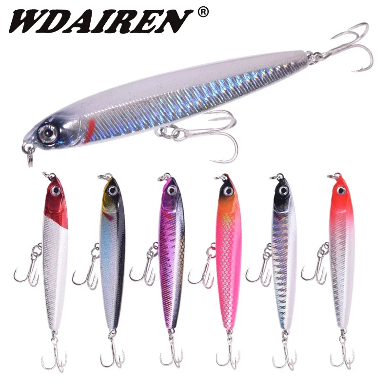 

1 Pc Sinking Trolling Pencil Fishing Lures 10g 14g 18g VIB Minnow Artificial Hard Bait Jigs Wobbler Baits Bass Pike Pesca Tackle