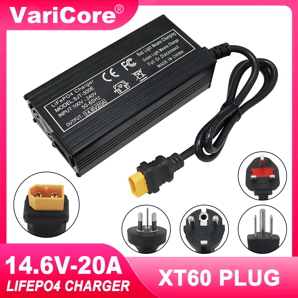 

VariCore 14.6V/12.8V 20A Lifepo4 Charger 110-220V 4S 12v High Power charger for Lithium iron phosphate Battery Pack