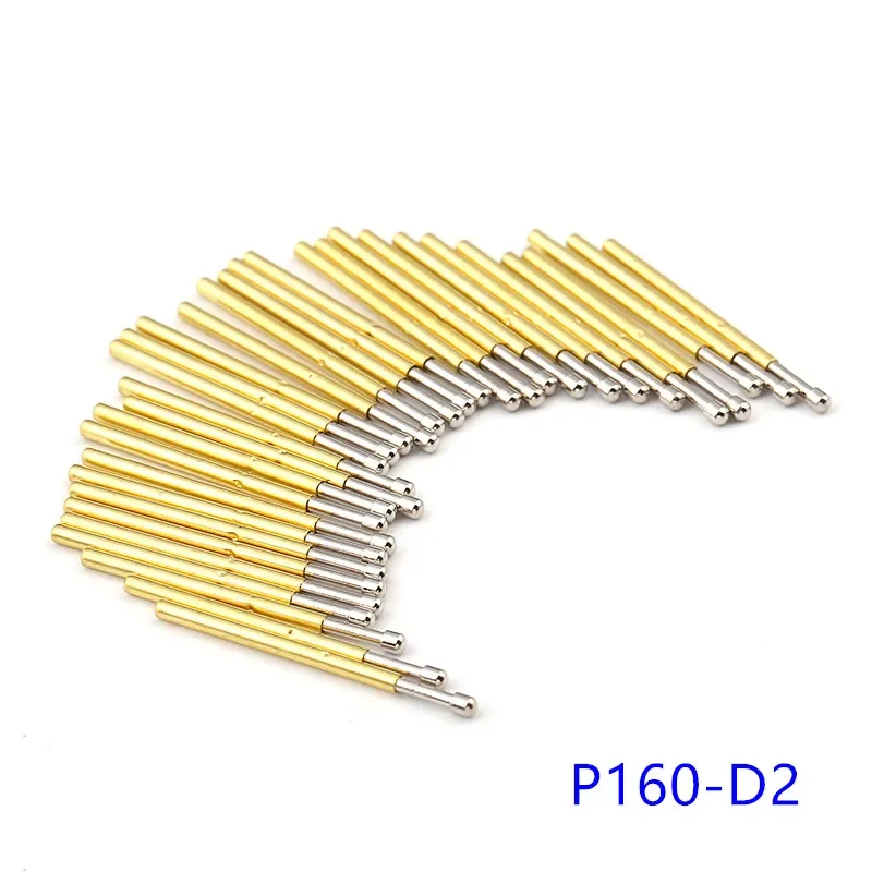 Hot Sales 100PCS/Bag  P160 Series Brass Spring Test Probe with Nickel Plated Needle Diameter Electronic PCB Spring Test Probe