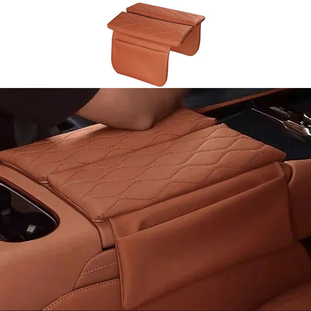 Car Central Armrest Cover Height Increasing Pad Leather Protective Cover Fit for BAIC JISHI ADAMAS Handrail Box Protective Pad