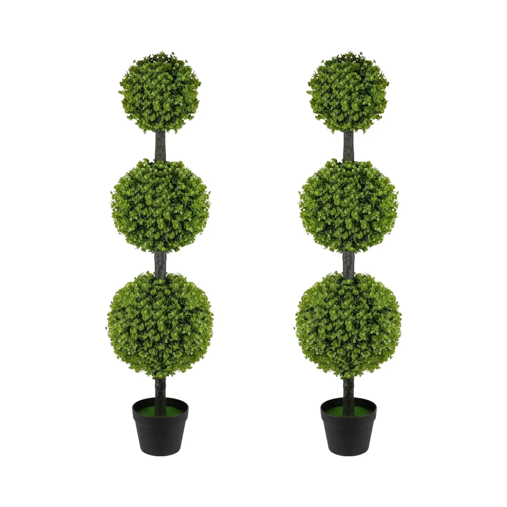 

custom Plastic Plant for Home Decor Boxwood Topiary Trees for home Garden Artificial Grass Ball Tree