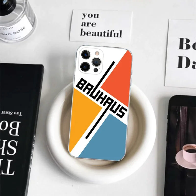 Geometric Bauhaus art Phone Case For iPhone 16 15 14 11 12 13 Mini Pro XS Max Cover 6 7 8 Plus X Funda Shell