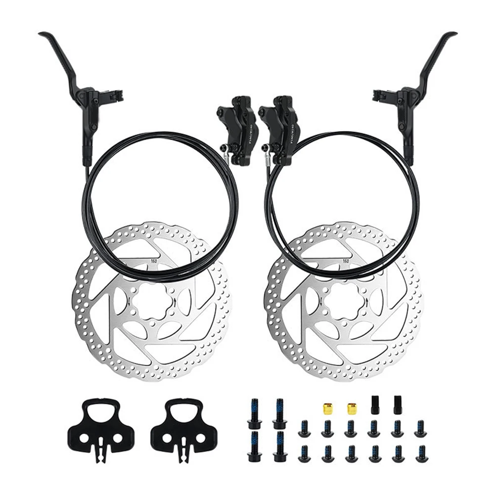 

For High Performance Biking 4 Piston Hydraulic Brakes Aluminum Alloy Brake Dual Circuit Oil System Brake Tube Length Front 830mm