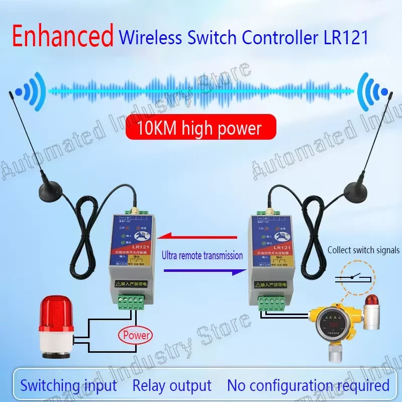 Remote Relay Output PLC Remote Transceiver Wireless Transmitter and Receiver Module switch water level control LR121