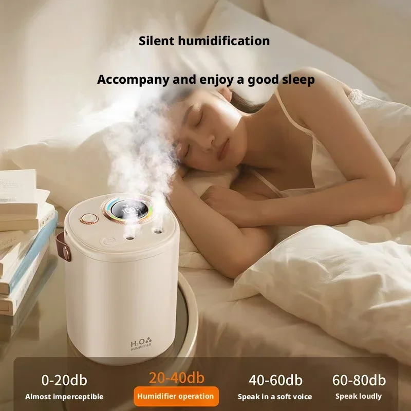 

Wireless Air Humidifier Large Mist Output Large Capacity Dual Nozzle New Model for Pregnant Women And Infants Bedroom Use