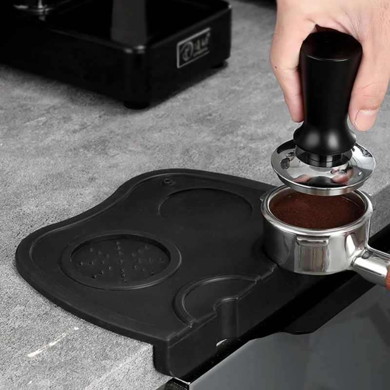 Espresso Coffee Tampers Mat Station Press Tampering Holder Corner Mat Pad Silicone Coffeeware WDT Tools Tamping Barista