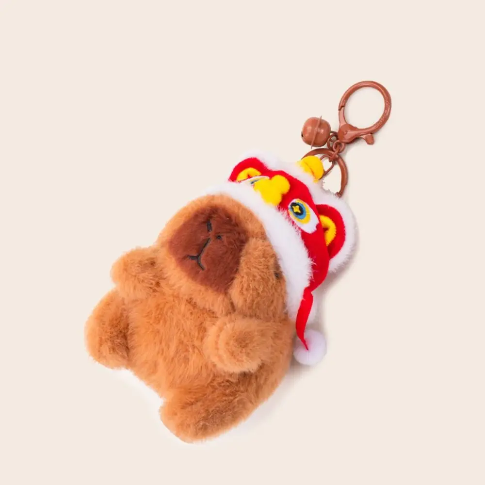 

Lion Dance Capybara Plush Keychain Stuffed Animal Soft Doll Plush Capybara Dolls Interactive Plush Doll Guinea Pig Pendant
