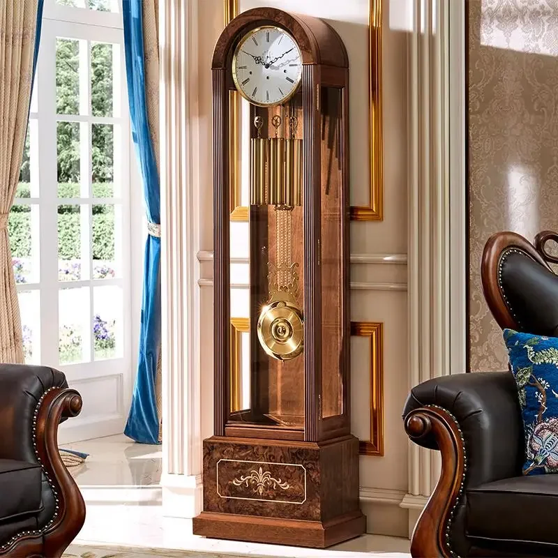 

Floor clock, living room home European new Chinese style, American light luxury creative retro large desk clock pendulum clock