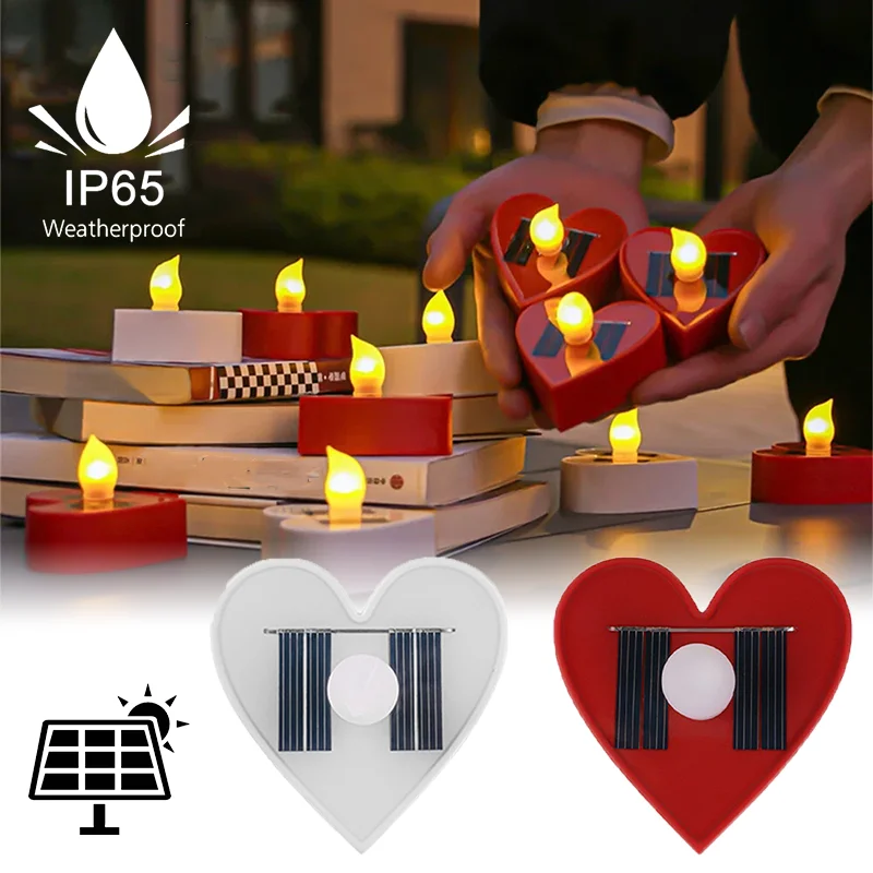 

Flameless LED Candles Light Decorative Tea Light Rechargeable Night Light Valentine's Day Atmosphere Bar Decoration Lighting
