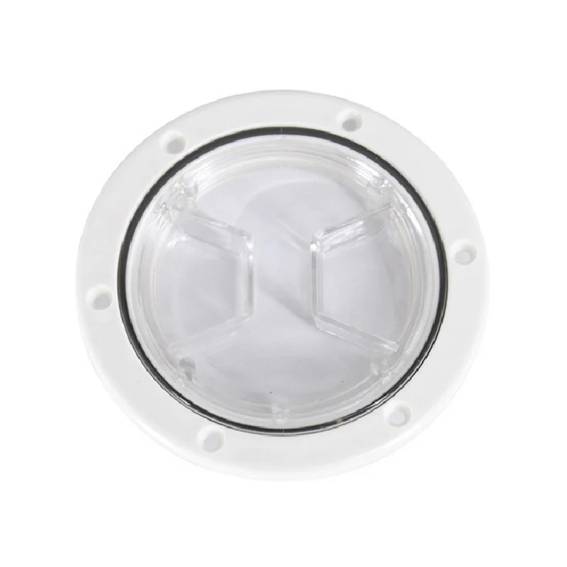 ISURE MARINE Transparent ABS Deck Disc Hatch Cover Non-Slip Hand Hole Inspection Working Cover Marine Accessories