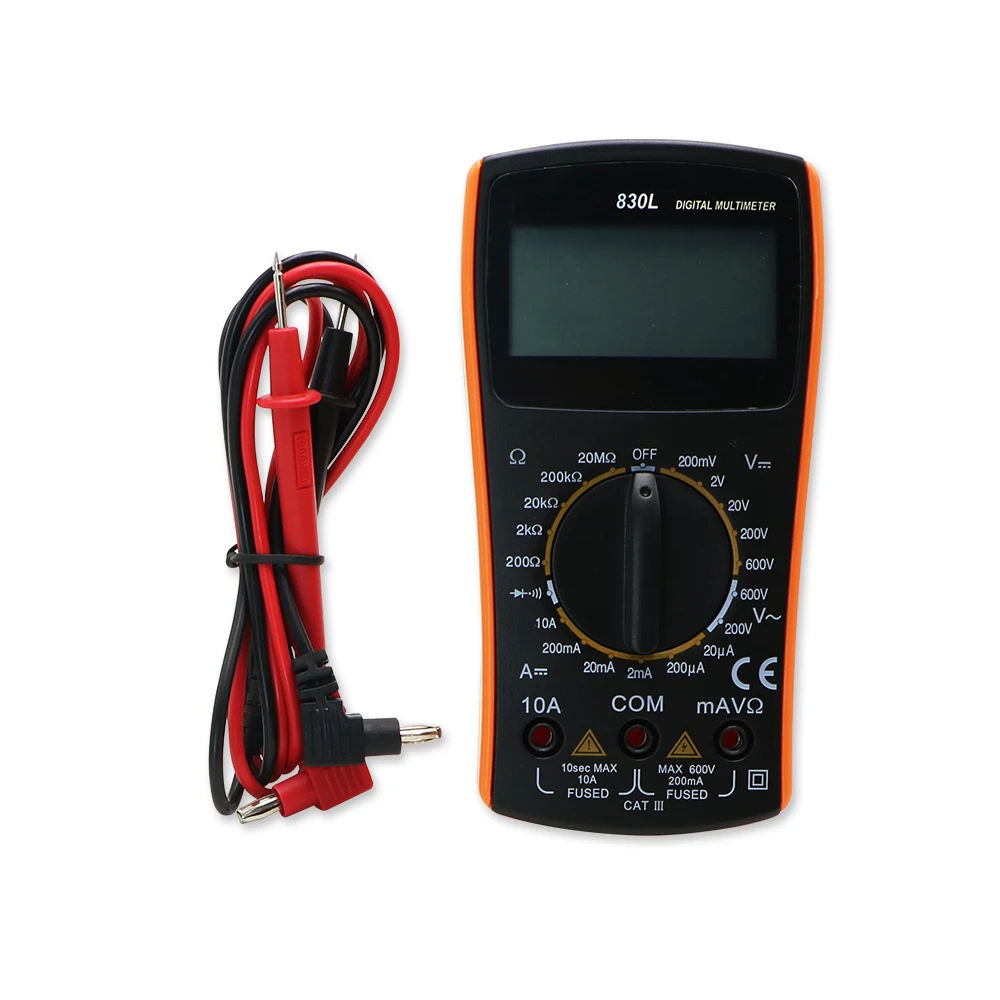SHANHR Large Screen Digital Multimeter LCD Multimeter AC DC Voltmeter Resistance Capacitance, Diode, Triode, Continuity Tester