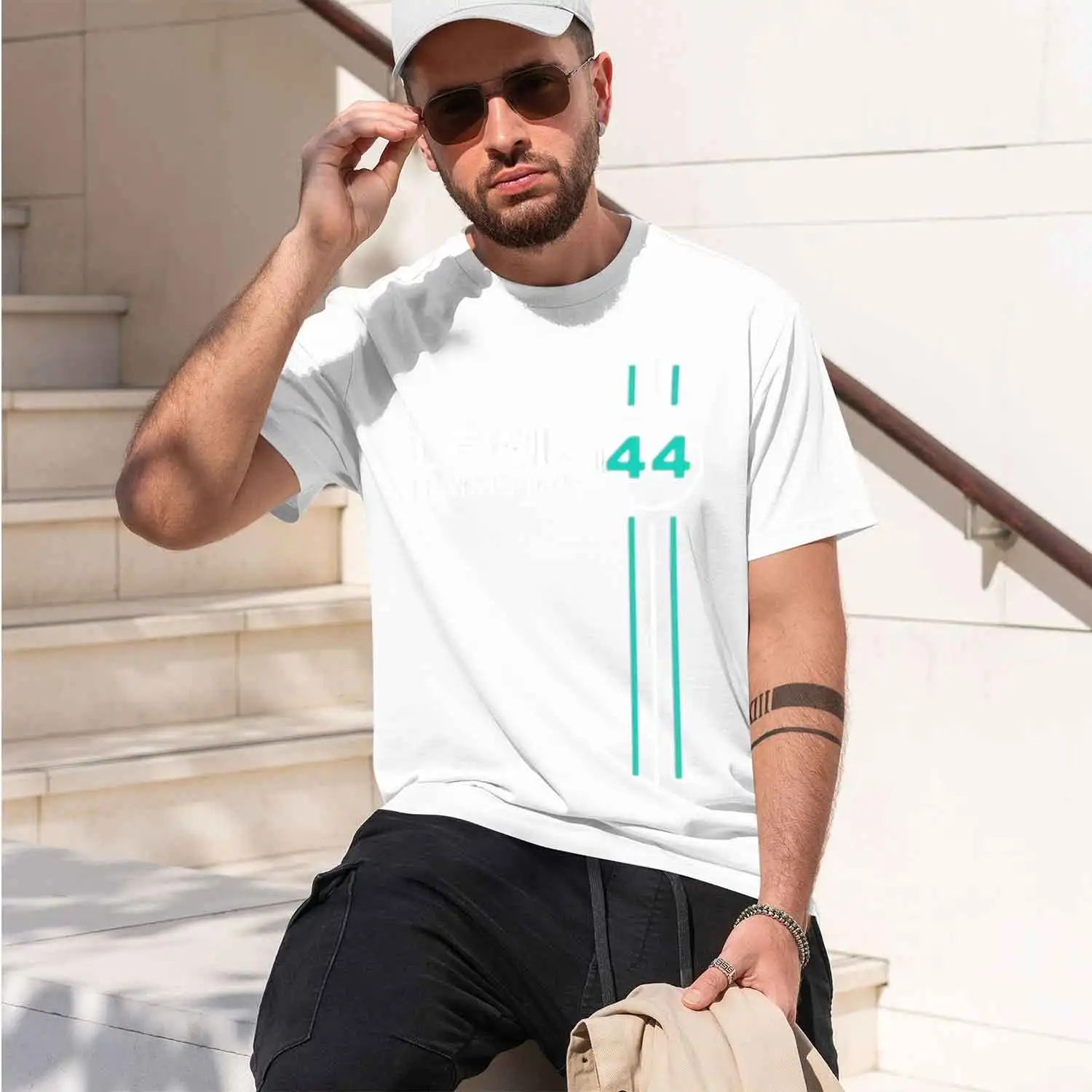 Sporty Style Men's T-Shirt Lewis 44 Racing Design Summer Wear Gift For Motorsport Fans 2026 New Model Short-sleeve crewneck TShi