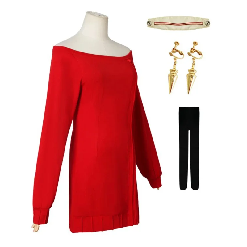 

CosplayAnime SPY×FAMILY Yor Forger Cosplay Costume Red Sweater Dress 1V91MN6Z Outfits Halloween Carnival Suit
