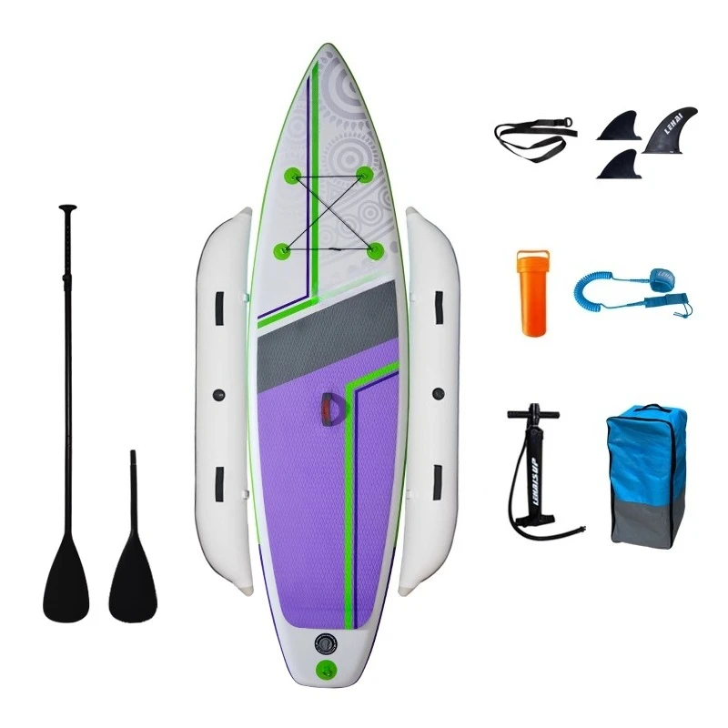 

Надувная двойная стоячая доска для серфинга, складная портативная, нагрузка 400 кг, коврик для палубы из ЭВА для рыбалки на 1-2 человек, серфинга, использования всех вод