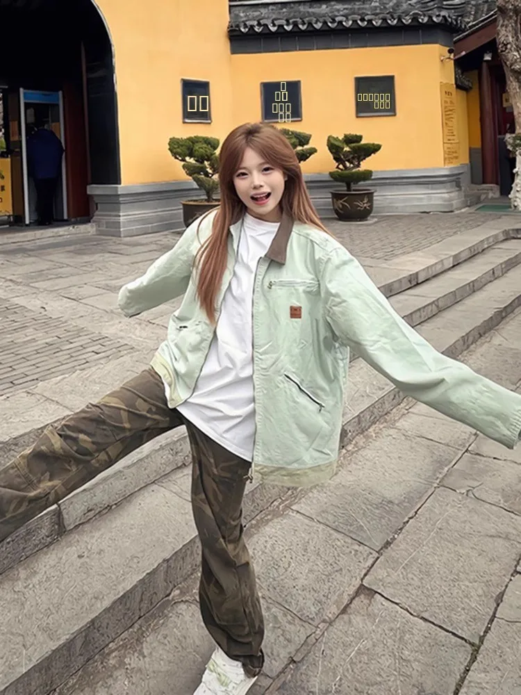 

Мужская рабочая куртка Mint een Masala Sle Workwear Jaet ex Spring Detroit, японский ретро-стиль, с отложным воротником, молодежная мода