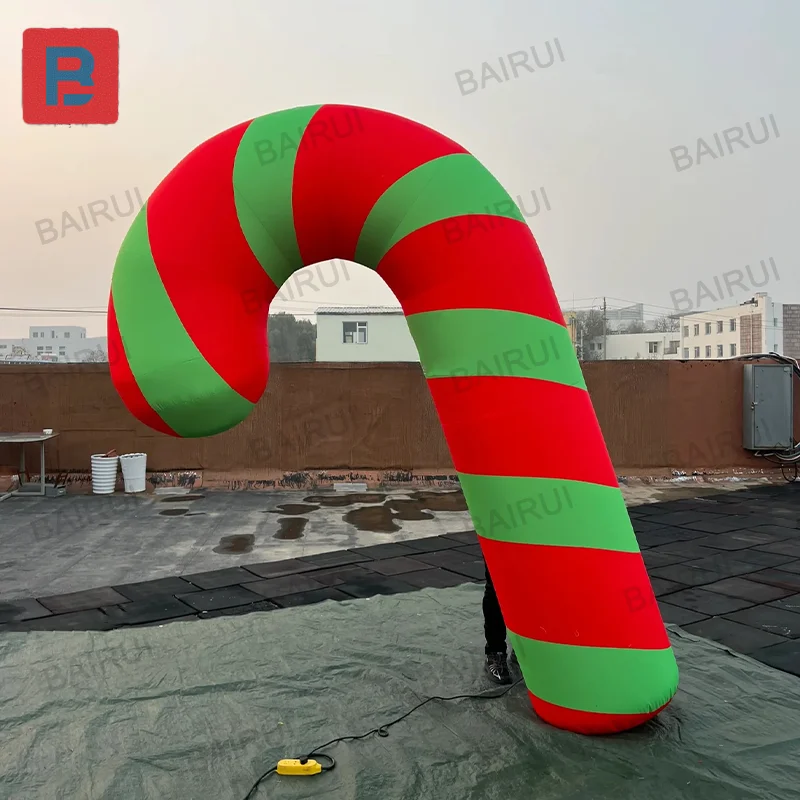 Huge christmas inflatable hat sock gift box cane ball for new year celebration decoration