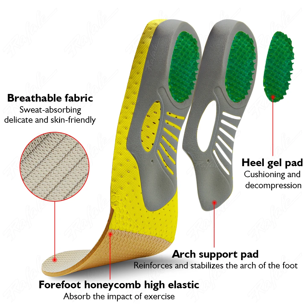 Premium Orthotic Gel Insoles Orthopedic Flat Foot Health Sole Pad For Shoes Insert Arch Support Pad For Plantar Fasciitis Unisex