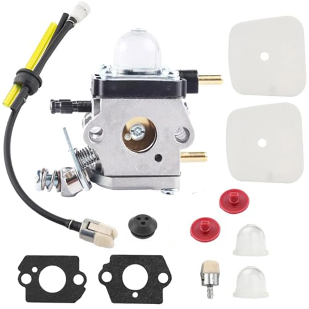 Carburetor Set with Hose and Filters for 7222 For 7222E For 7222M For 7225 For 7230 for Improved Tiller Performance