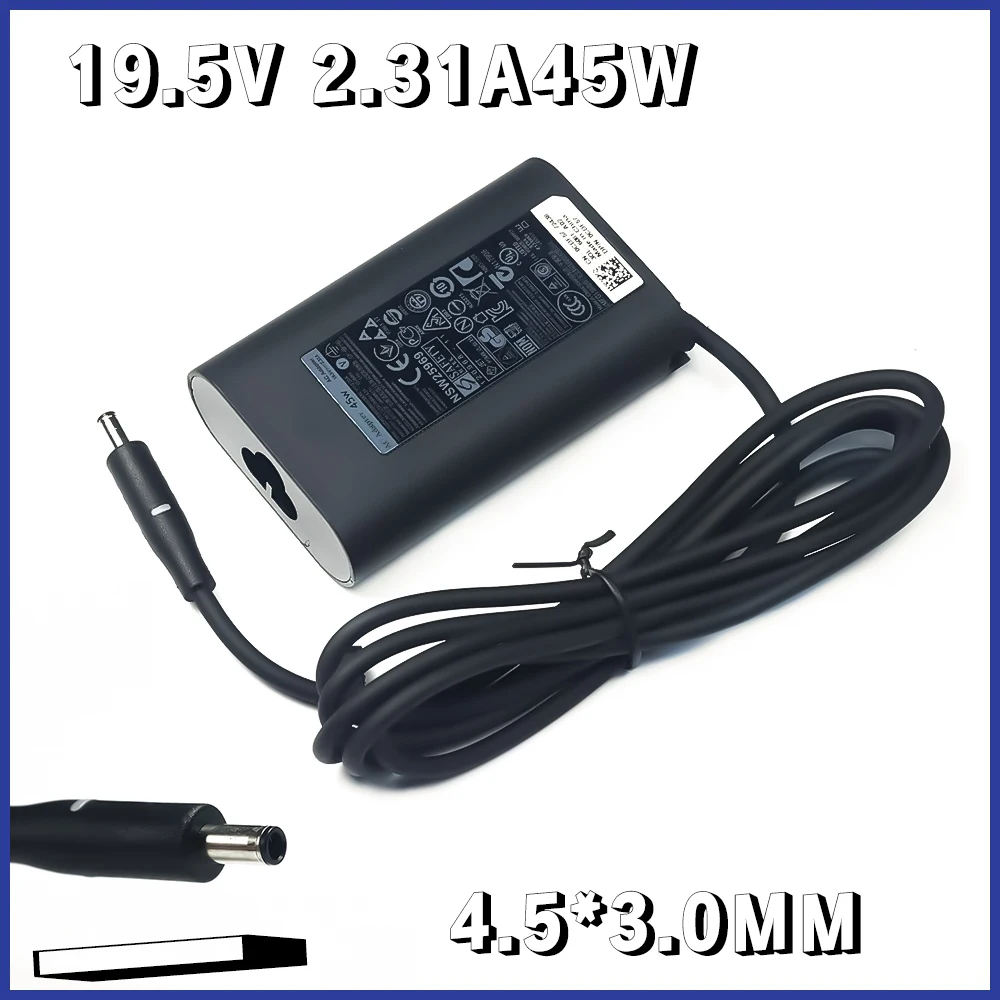 Laptop Adapter 4.5*3.0mm 19.5V 2.31A 45W Charger for Dell LA45NM131 DA45NM131 XPS 11 12 13 9350 Inspiron 11/13/14/15 7579 L322X