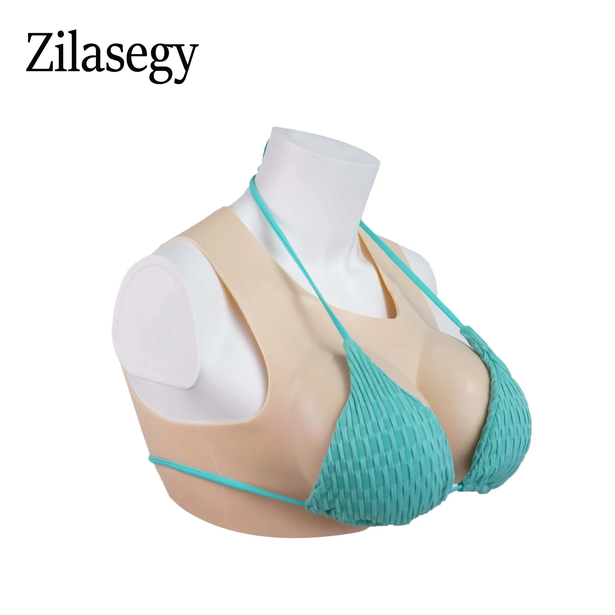 Zilasegy-صفيحة سيليكون للثدي ، شكل ثدي واقعي ، ظهر مجوف ، المتحولين جنسياً ، استئصال الثدي ، حمالة صدر تأثيري