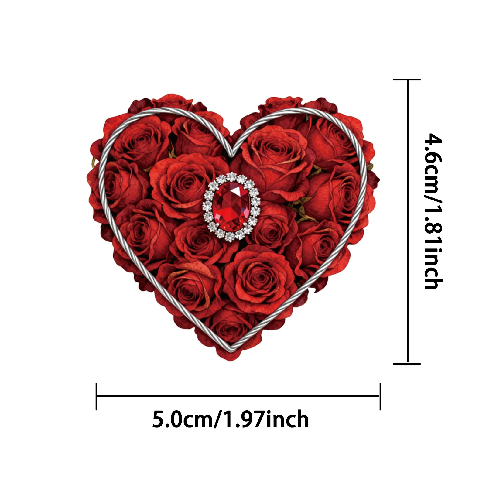 Party 56pcs Heart-shaped Rose Stickers, Ideal for Decorating Laptops, Water Bottles, Notebooks, Phone Cases, Scrapbooks,Journals