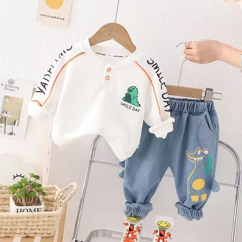 New Spring Autumn Baby Girls Clothes Suit Boys Outfits Children T-Shirt Pants 2Pcs/Sets Toddler Casual Costume Kids Tracksuits