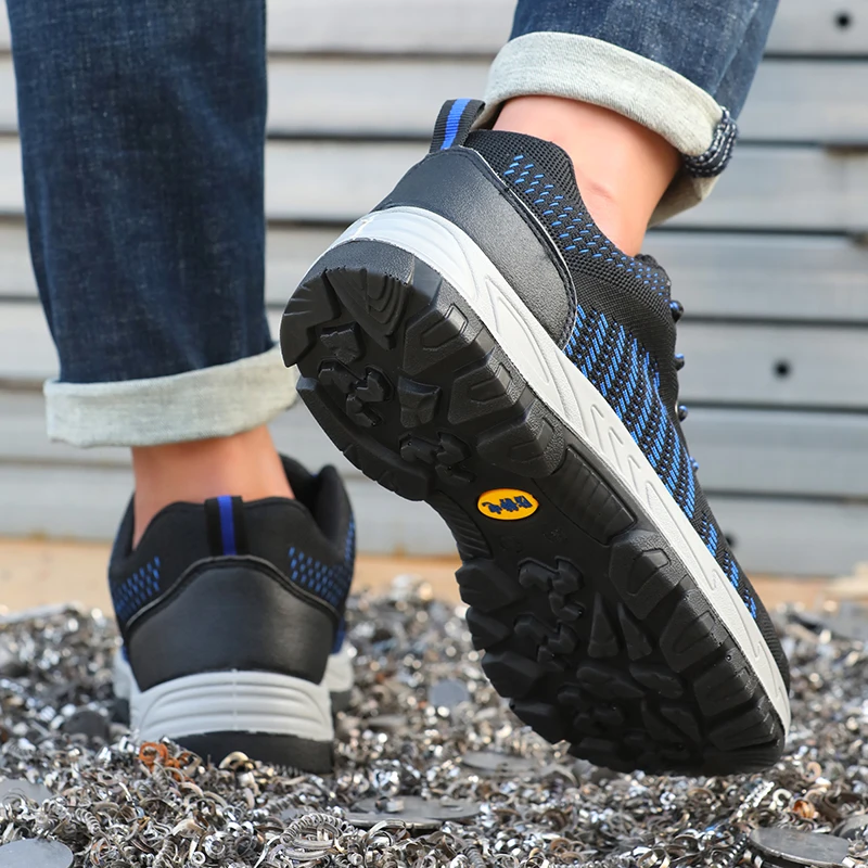 

Рабочая обувь для мужчин, противоударная, противопрокольная, антистатическая, с прочной подошвой, всесезонная модель.