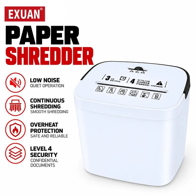 3.5L Desktop Fully Automatic Waste Paper Shredder Small Shredder Office High-Power Mini Portable Document Shredder For Office