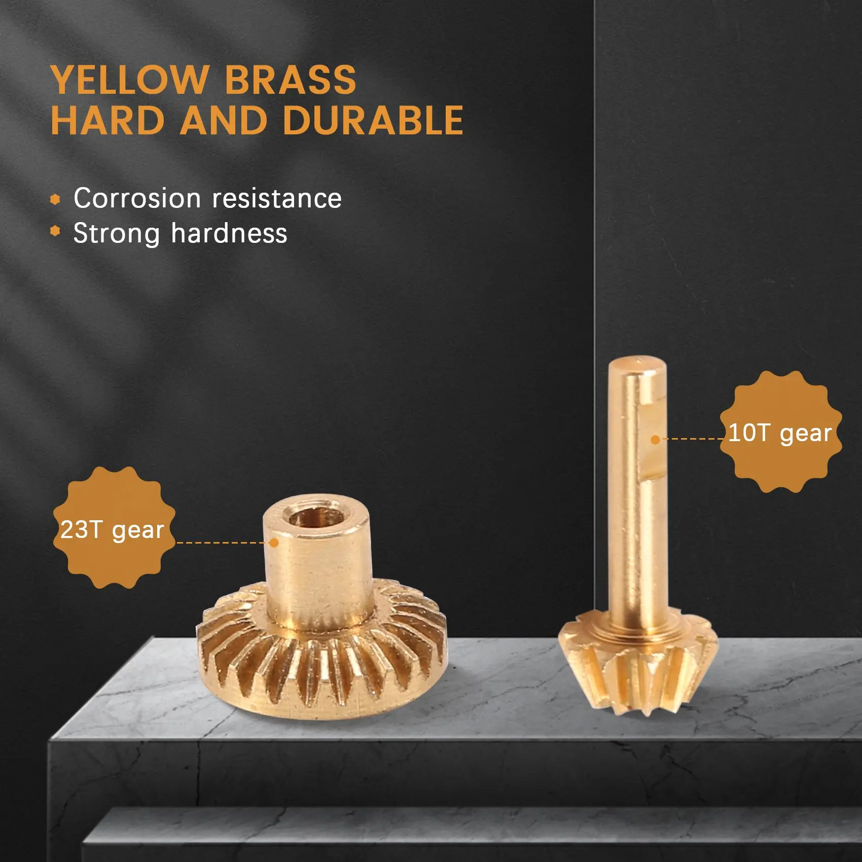 8Pcs Brass Front & Rear Axle Gear Drive Shaft Gear Upgrade Accessories For WPL C14 C24 B24 B36 MN D90 D99 MN99S Parts