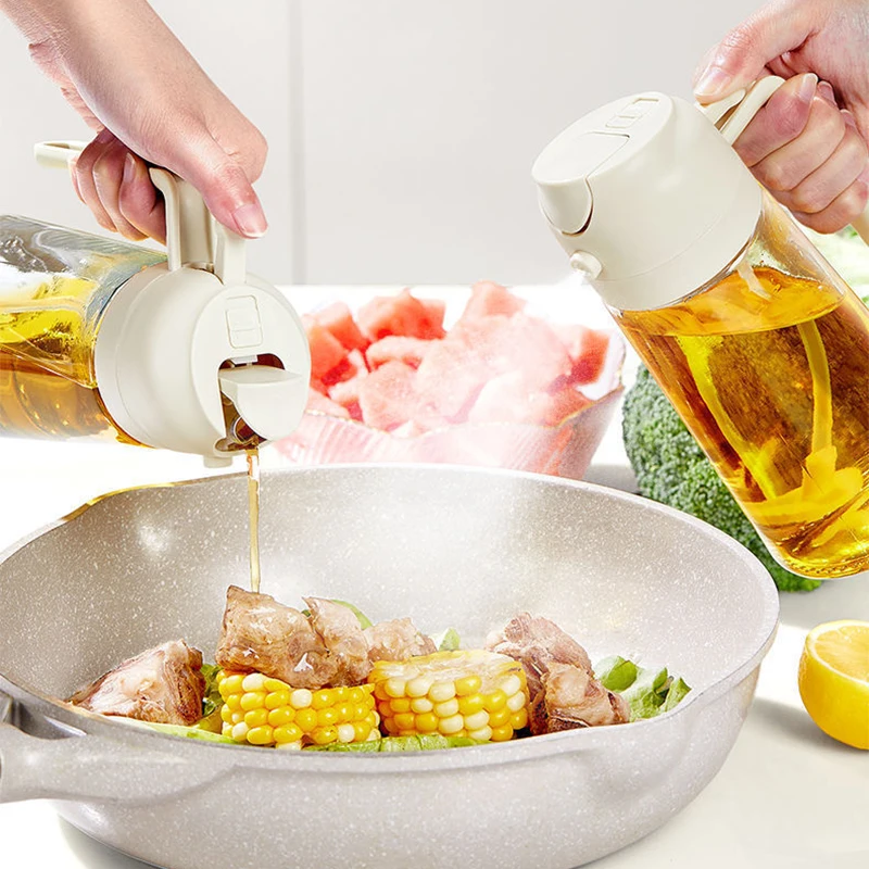 

470ml Oil Spray Bottle Pneumatic Glass Spray Bottle Cooking Olive Oil Sprayer Food-grade Oil Mister For Air Fryer,Salad, and BBQ