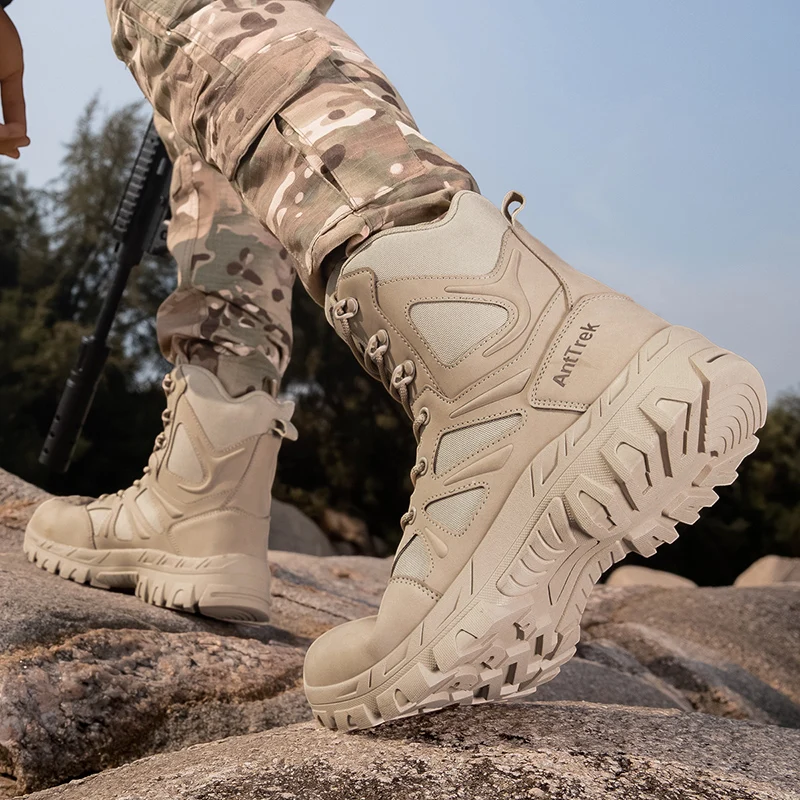 

New Men Winter Tactical Boots Combat Ankle Anti-Slip Work Safety Shoes Special Force Army Boots Male Waterproof Motorcycle Shoe