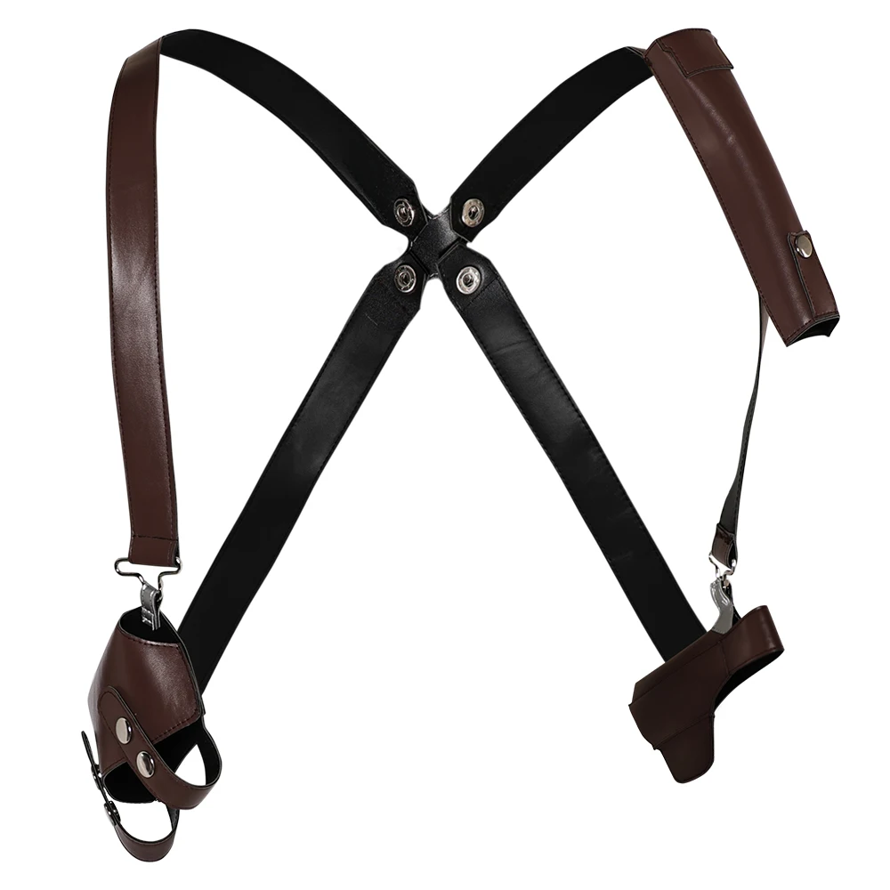 Leon cosplay cinto alça traseira scott kennedy roleplay cintura saco acessórios traje coldre masculino halloween carnaval festa adereços