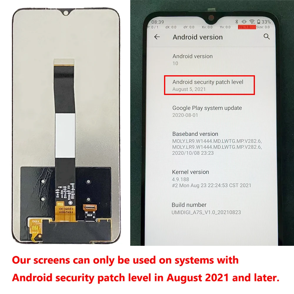 100% اختبار جديد ل UMIDIGI A7S عرض LCD + مجموعة المحولات الرقمية لشاشة تعمل بلمس استبدال UMIDIGI_A7S_20210823 الإصدار #2
