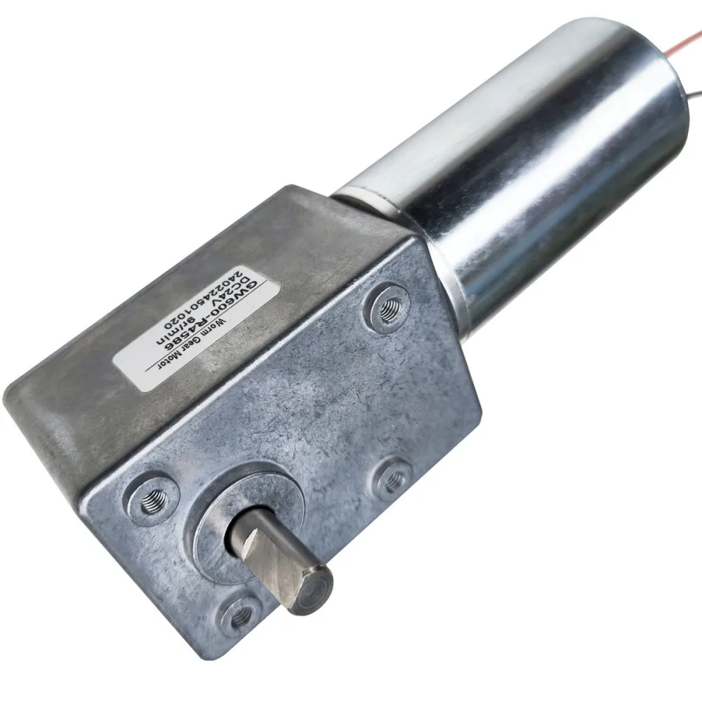 1pcGW600 12V 24V DC tail shaft for encoder Worm Gear motor Electric engine Worm reducer Low speed High torque for robot lift car