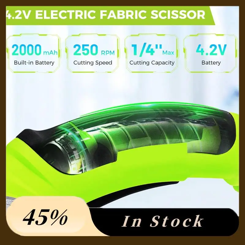 

A60Z Top Cordless Electric Fabric Scissors, Power Rotary Cutter,Cardboard Box Heavy Duty Scissor, Rechargeable Sewing Shears