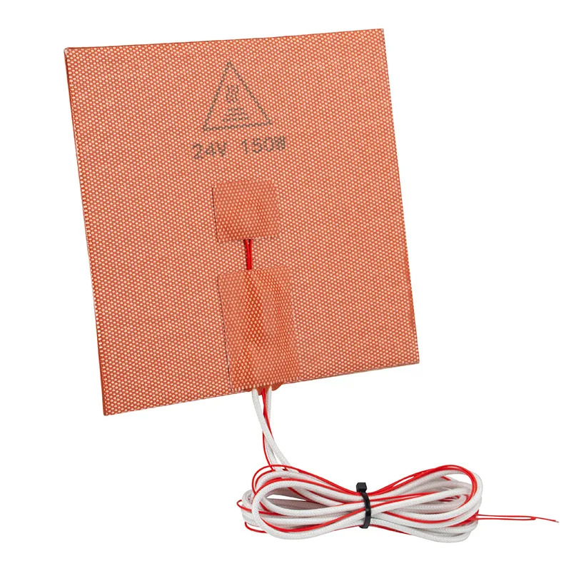 12V 24V 110V 220V Silicone Rubber Electric Heating Pads 3M Adhesive Sticker Thermal Heater Baking Mat NTC 100K Thermistor Sensor