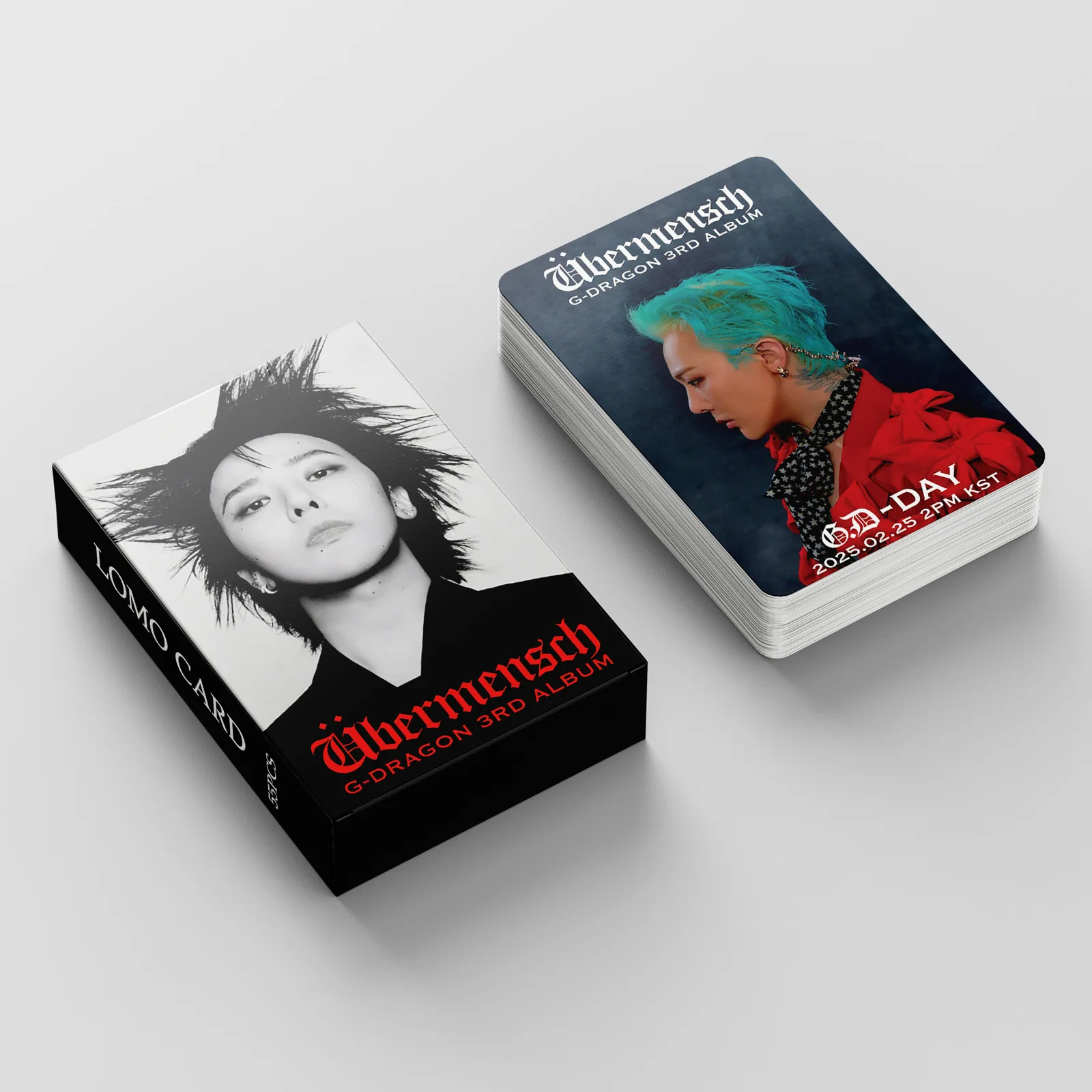 55 개/대 G-DRAGON Idol Boy 새 앨범 Übermensch 시리즈 Lomo 카드 HD Printd Photocards 고품질 사진 팬 컬렉션 선물