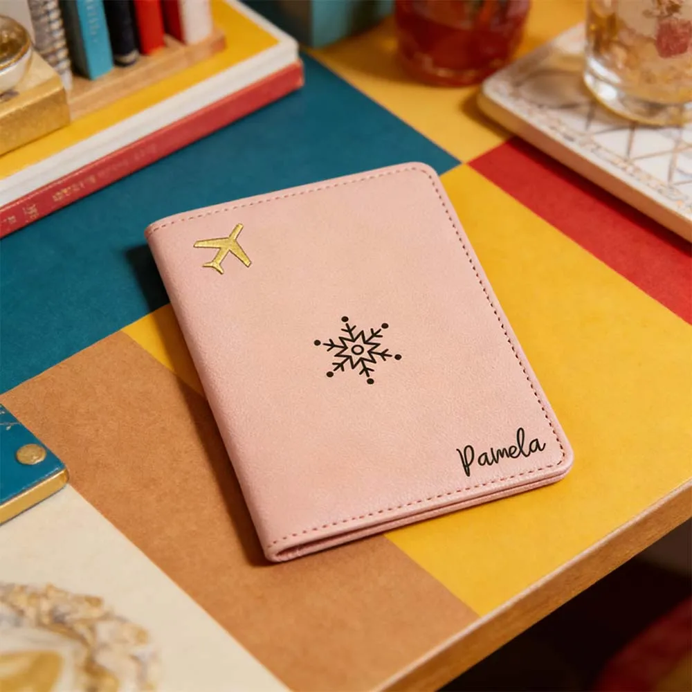 

1pc Personalized Name Passport Cover Going Away Gift Leather Passport Pouch High Quality