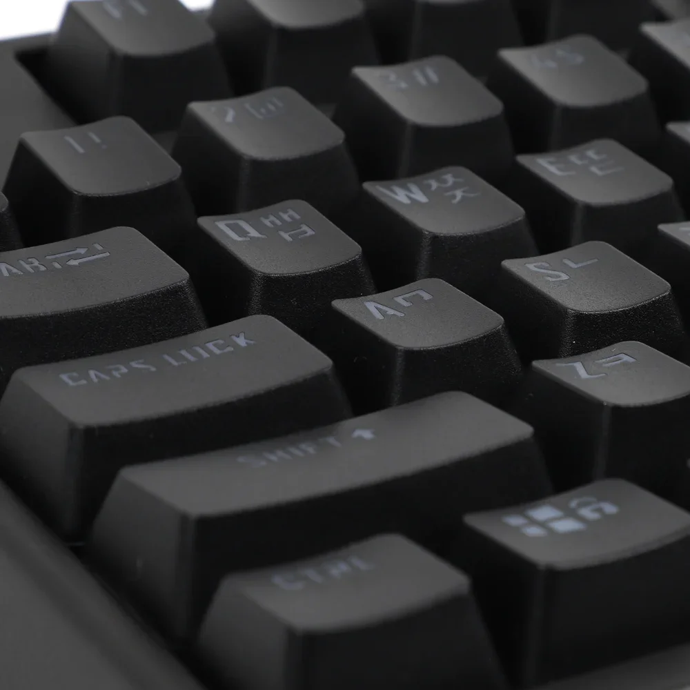 

ABS Keycaps Black Color Korean 104 Keys OEM Height for 61 87 104 Mechanical Keyboard AKKO FUN60Pro Anne Pro 2 Game PC