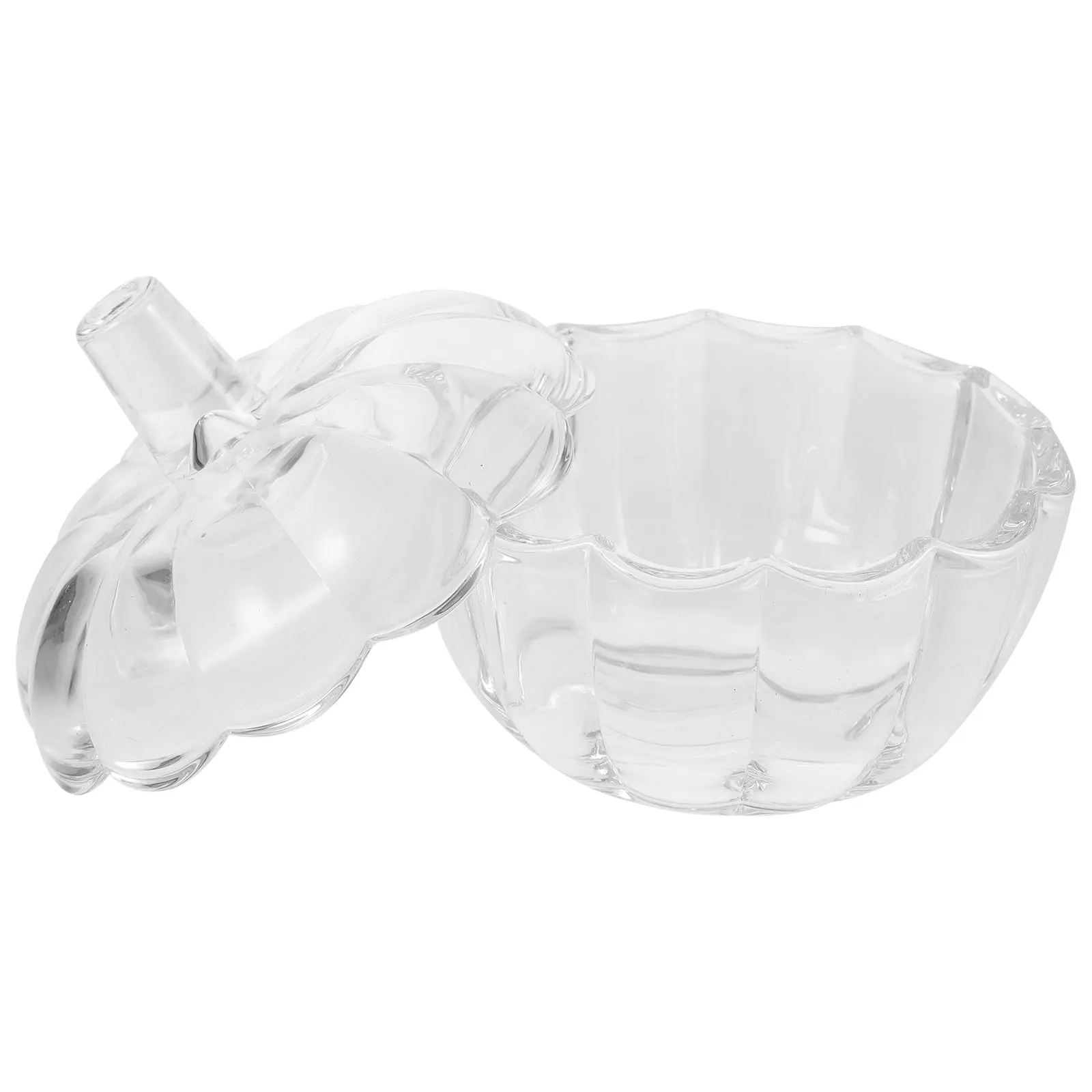 

Pumpkin Shape Glass Candy Jar Clear Storage Container Sealed Lid Dry Fruit Snack Holder Kitchen Organizer Glass Jar