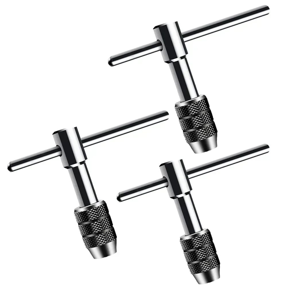 Adjustable Carbon Steel T Type Ratcheting Tap Wrenches Hand Thread Tap Holder  M3-M8 M5-M8 M6-M12 Hand Tool Accessories