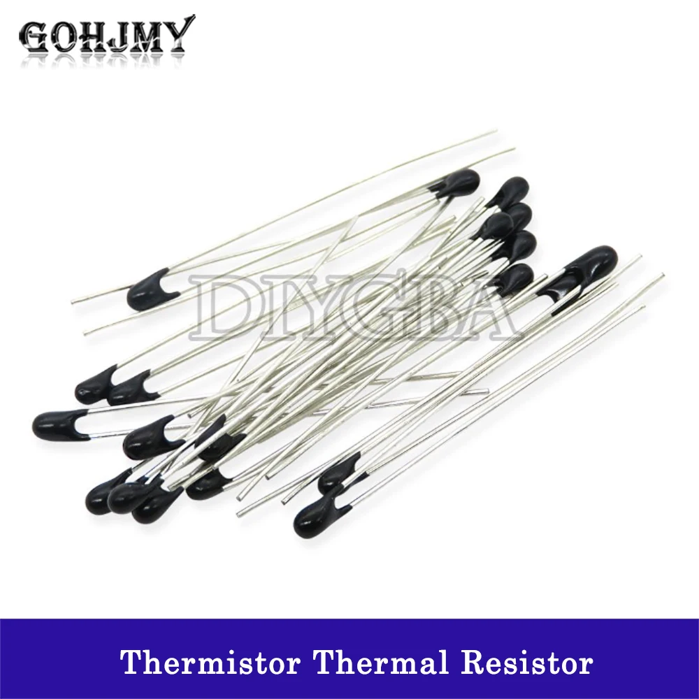 10 buah Resistor termal NTC Thermistor MF52 NTC-MF52AT 1K 2K 3K 4.7K 5K 10K 20K 47K 50K 100K 5% 3950B 1/2/3/4. Ohm R 7/K