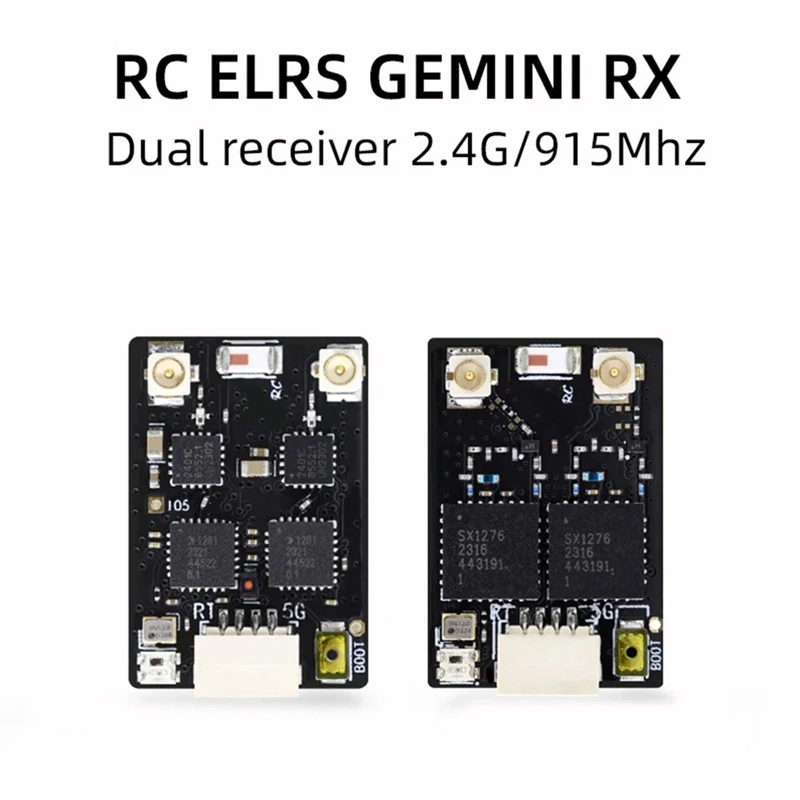 For HGLRC ELRS GEMINI RX Diversity Receiver Dual Receiver For RC Airplane FPV Long Range Drone