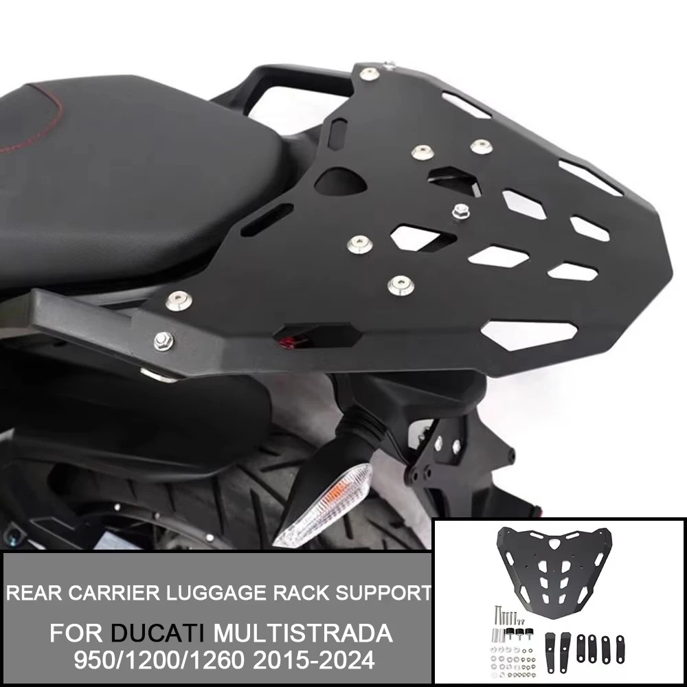 For Ducati Multistrada 950/1200/1260 2015-2024 2023 Tailbox Fixer Houder Cargo Tailrack Kit Motorcycle Accessories CNC Aluminum