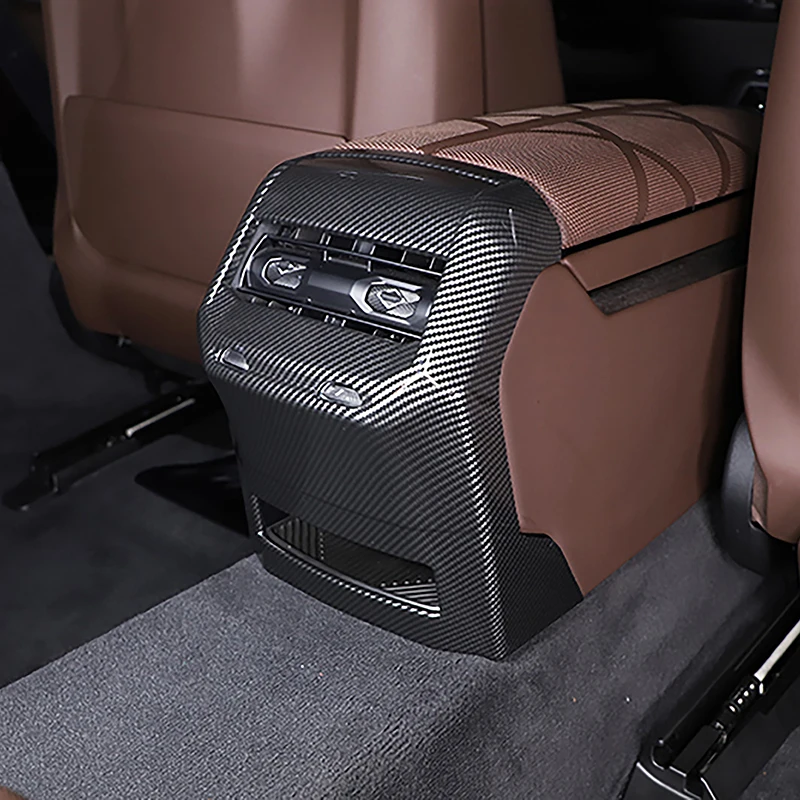 

Carbon Fiber Color Sticker Rear Air Conditioning Outlet Panel Decoration Cover Trim For BMW 7 Series G11 G12 2023 Car Styling