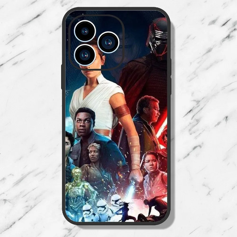 MINISO S-Star W-Wars Movie Phone Case For iPhone 11 12 13 14 15 Mini Pro Max Plus 8 xr xs Black Shell